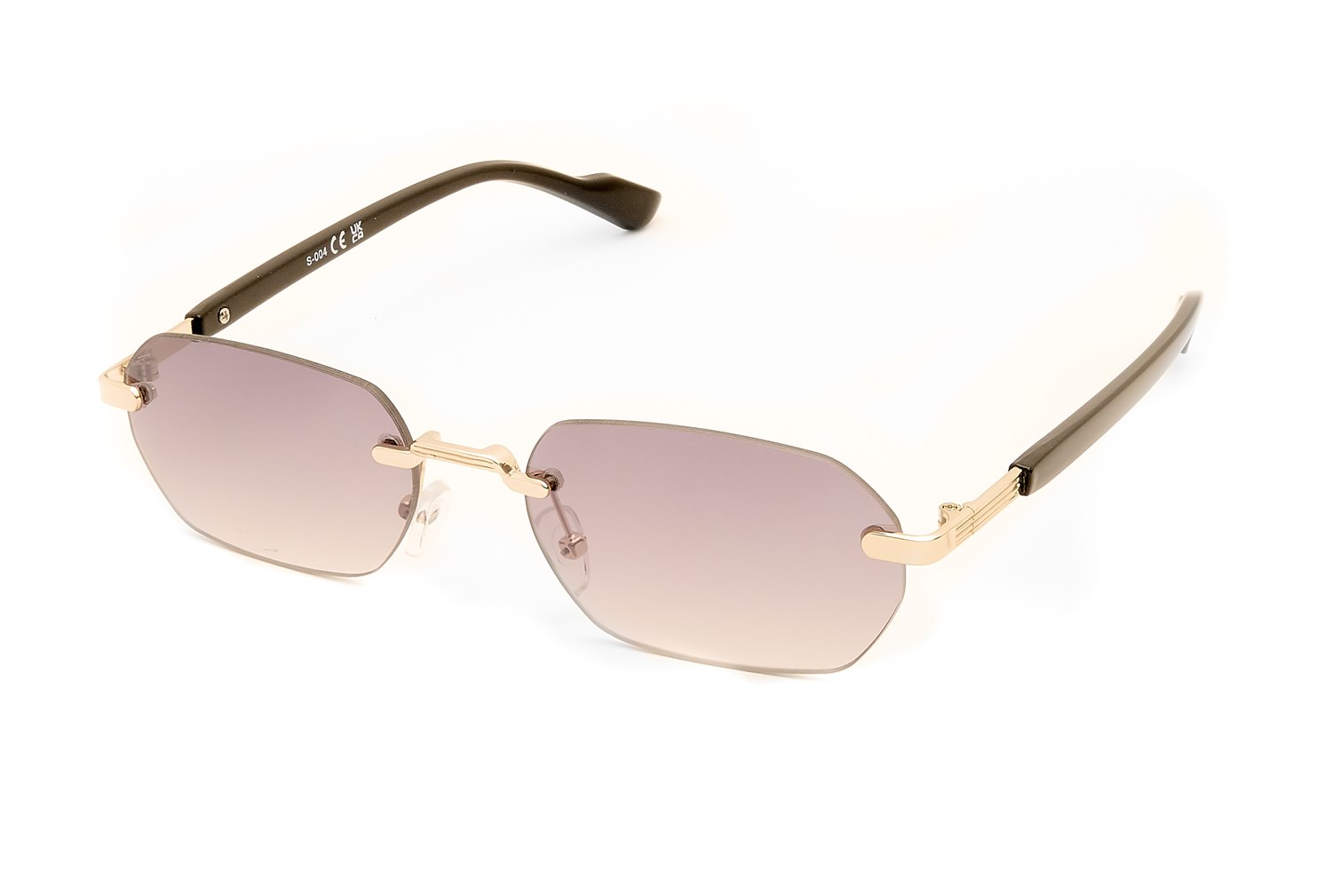 KIMOLOS — rimless γυαλιά ηλίου με μωβ ντεγκραντέ φακό