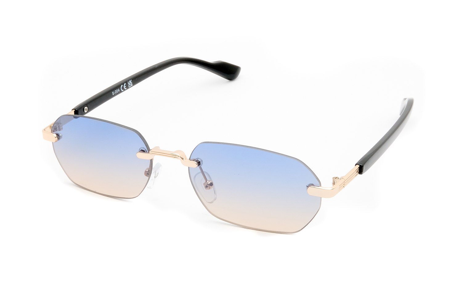 KIMOLOS — rimless γυαλιά ηλίου με μπλε ντεγκραντέ φακό